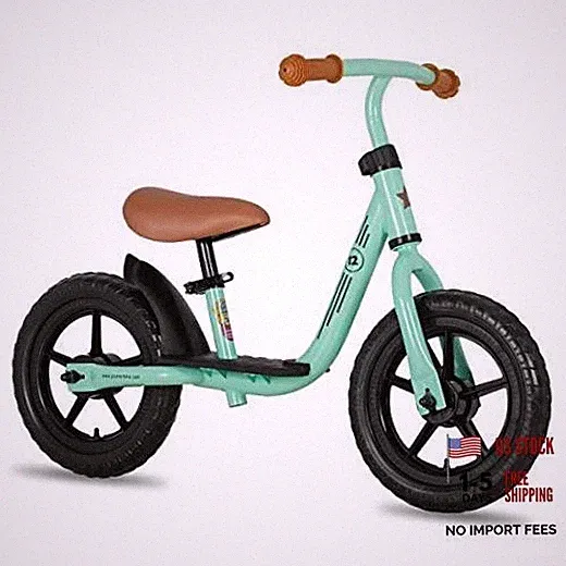 10"/12" Kids Balance Bike with Footrest for Girls & Boys, Ages 10 Inch Green