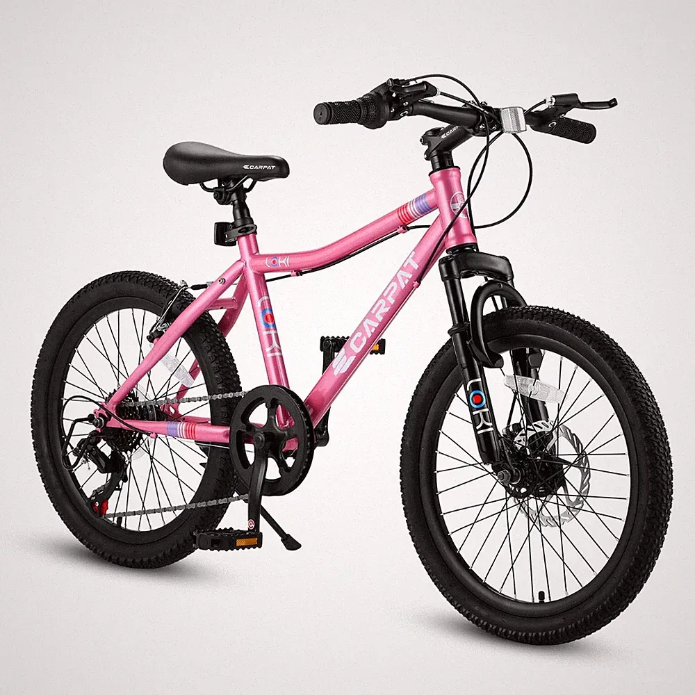 20 inch Kids Montain Bike, Shimano 7 Speed Bicycle for Boys and Girls 8-12,Pink