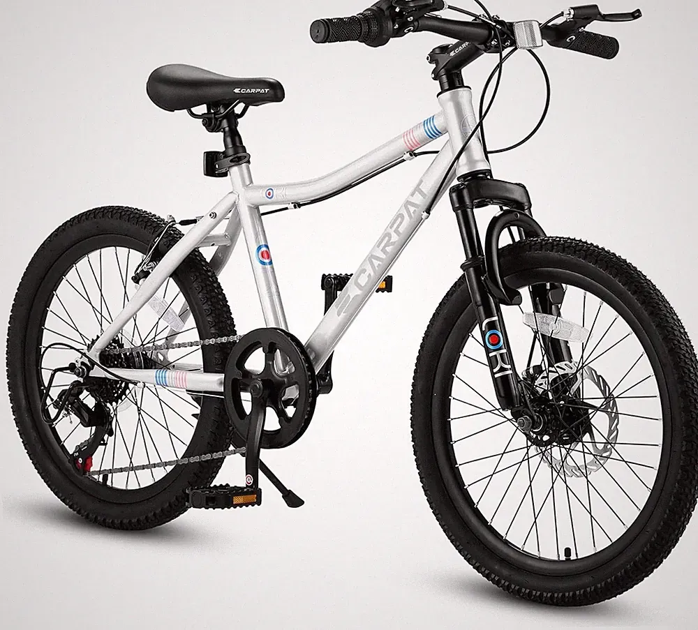 20 inch Kids Montain Bike, Shimano 7 Speed Bicycle for Boys and Girls 8-12,White