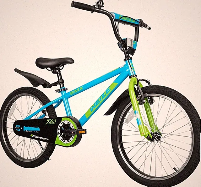 20" Kids BMX Bike Boys Girls 6-12 Adjustable Seat Dual Fenders Blue