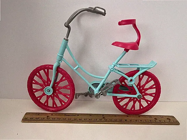 2014 Barbie Doll Bicycle Aqua Blue With Pink Seat & Wheels
