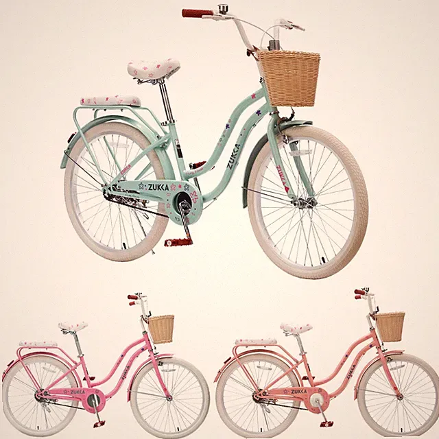 24" Girls Single Speed Cruiser Bike Wicker Basket Rear Rack Steel Frame Commuter