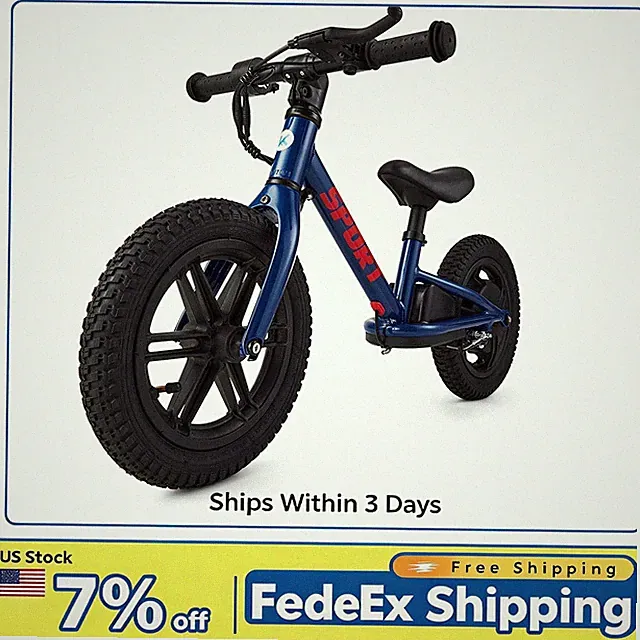 24V 100W Electric Balance Bike for Kids Ages 3-5 Years with 12’’ Inflatable Tire