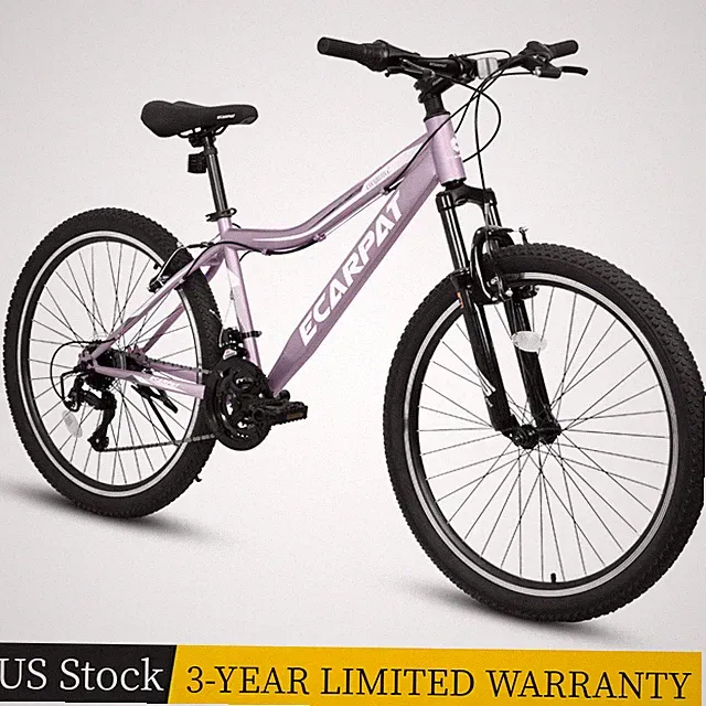 26'' Mountain Bike 21-Speed V-Brake Front Suspension Bicycle for Adults&Teenager