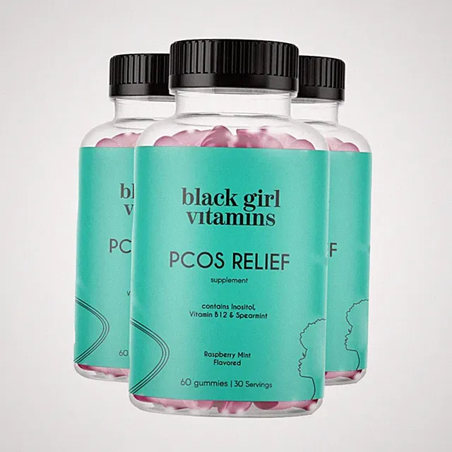 3-Pack Black Girl Vitamins PCOS Relief – Cycle Support for Women - 180 Gummies