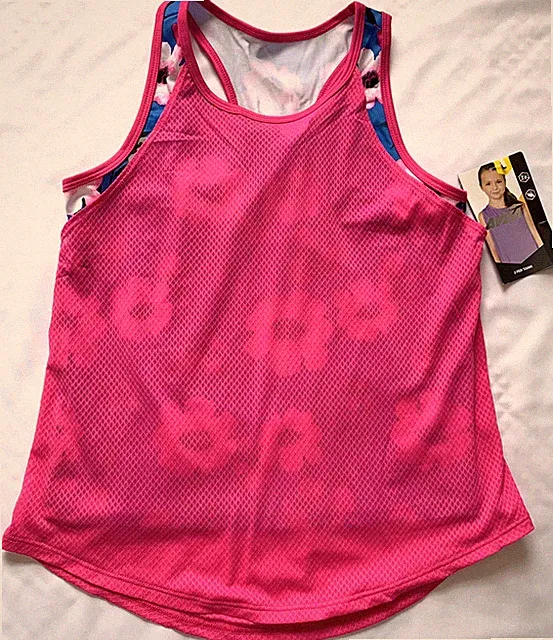 Avía girl Sport Top/Sport Tank/Pink Activewear for Girls (size L 10-12)