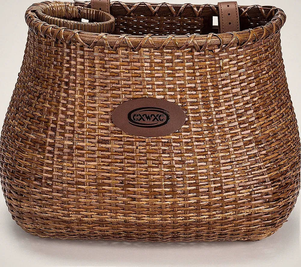 Bike Basket - Handmade Rattan Bike Baskets for Girls Women - Front Bicycle Bi...