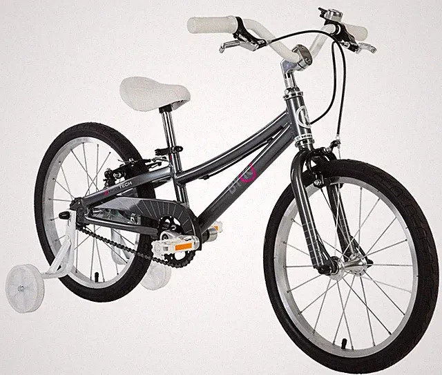 ByK E-350 Girls Charcoal Pink - 18" Kid's Bicycle - Age 5-7, ONLY 17 LBS
