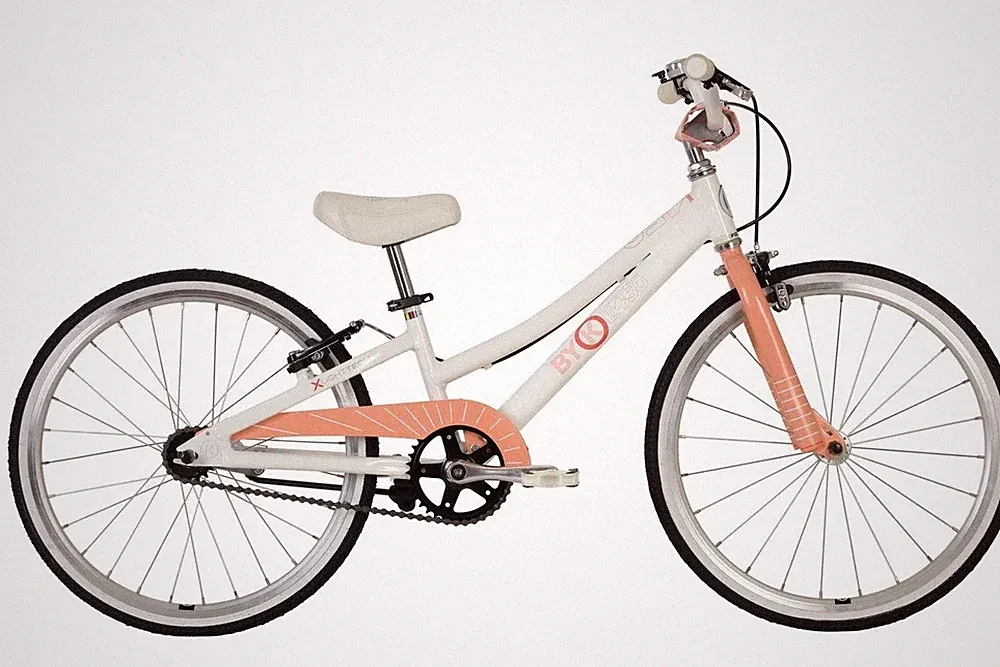 ByK E-450 Girls Coral Pink, 20" Kids Bicycle, Age 6-9, ONLY 18.6 LBS