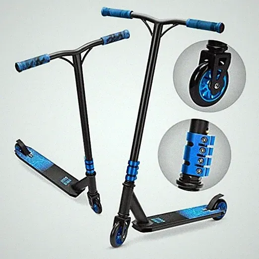 Deluxe Stunt Scooter for Boys and Girls Ages 8-12 Years | Anodized Blue Night