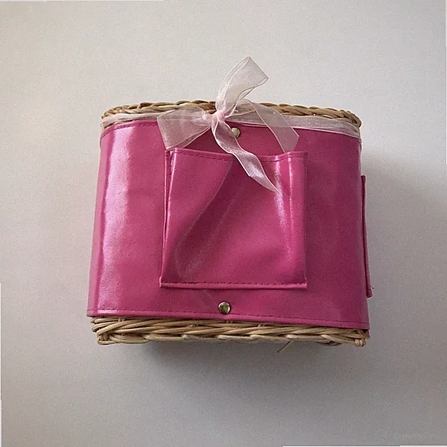 Front Basket For Girls Bike Pink Wicker Wooden Girls Bicycle for handlebars