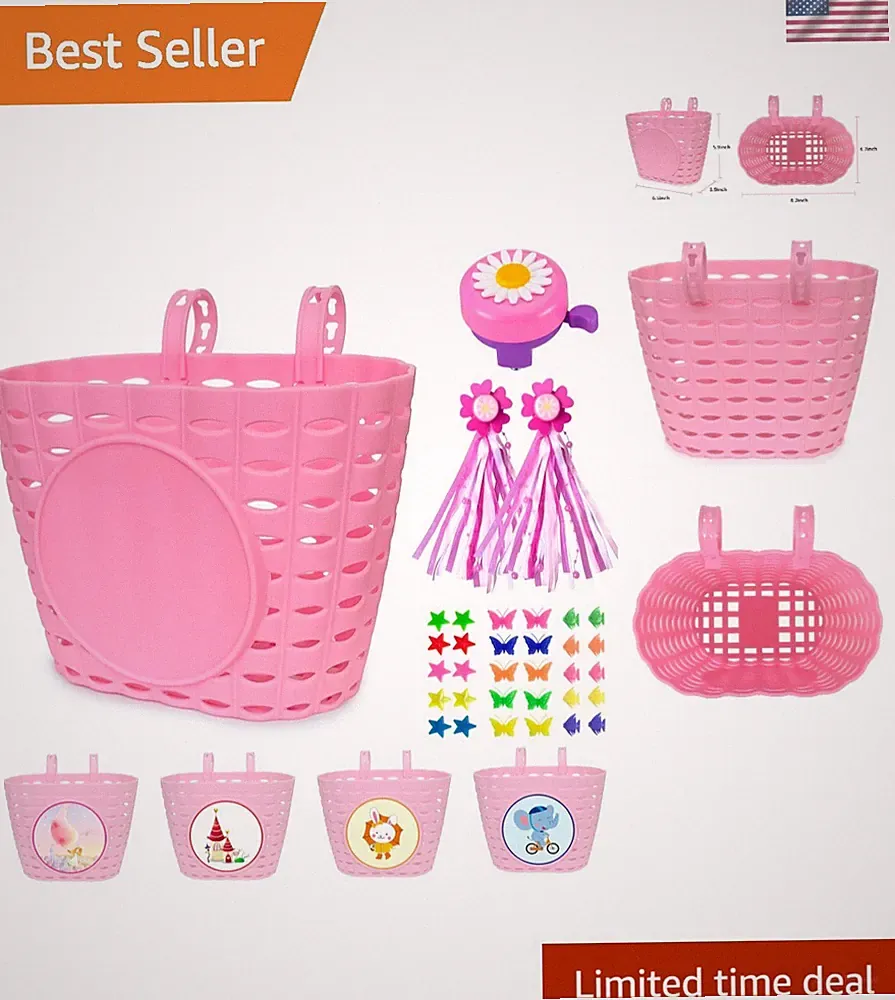 Girl Bike Basket Kid Bicycle Basket Bike Accessories for Girls