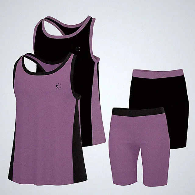 Girls' Activewear Set T-Shirt & Athletic Running Shorts Outfit Size 5-14 (4 Pcs)