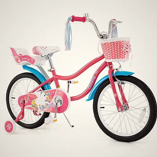 Girls Bike for 4-8 Years Old w/Basket Doll Seat & Colorful Streamers Kickstand