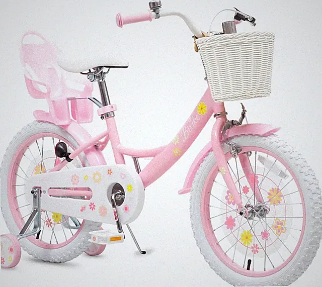 Girls Bike with Basket for Toddlers and Kids Aged 3-14 Years Old, 12 14 16 18 In