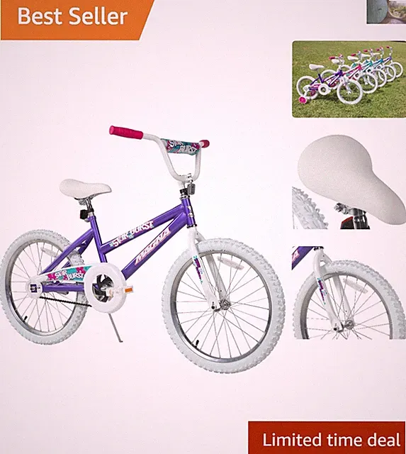 High-Quality 20-Inch Kids Bike with Coaster Brake & Adjustable Training Wheels