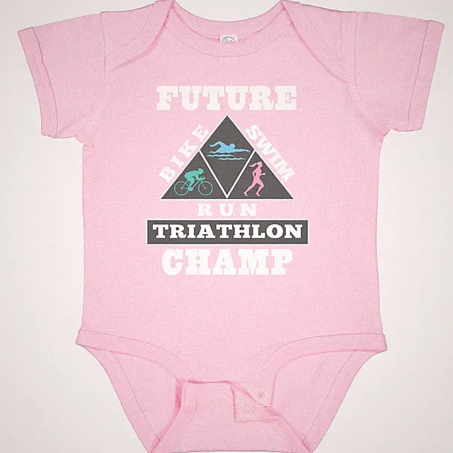 Inktastic Future Triathlon Champ Run Swim Baby Bodysuit Bike Biking Race Running