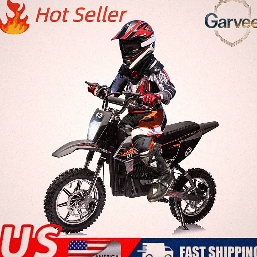 Kids 36V Electric Dirt Bike 350W Brushless Motor 15.5mph Motocross 14+ Boys Girl