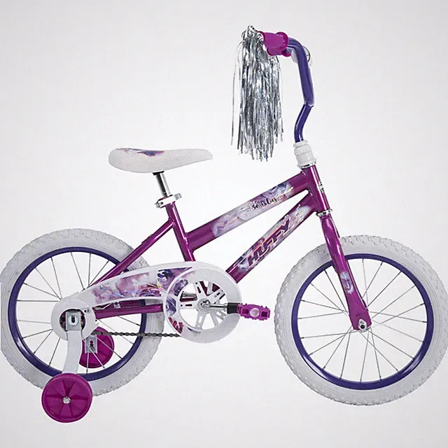 Kids Bike 16" Boys Girls Bicycle 4+ Years Training Wheels Purple Comfortable