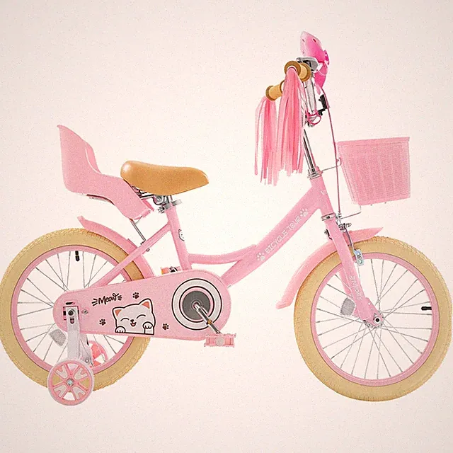 Kids Bike 16 Inches Princess Style Children Bicycle For Girls Aged 4-8