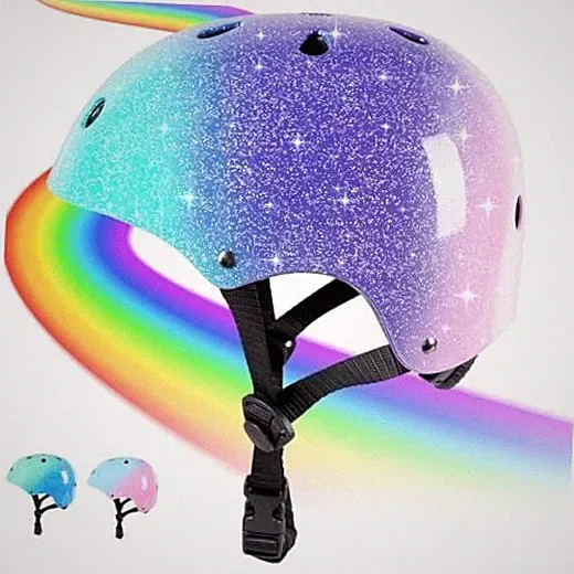 Kids Bike Helmet for 3-5-8-14 Years Kids Girls Boys Small #1 Greenpurplepink