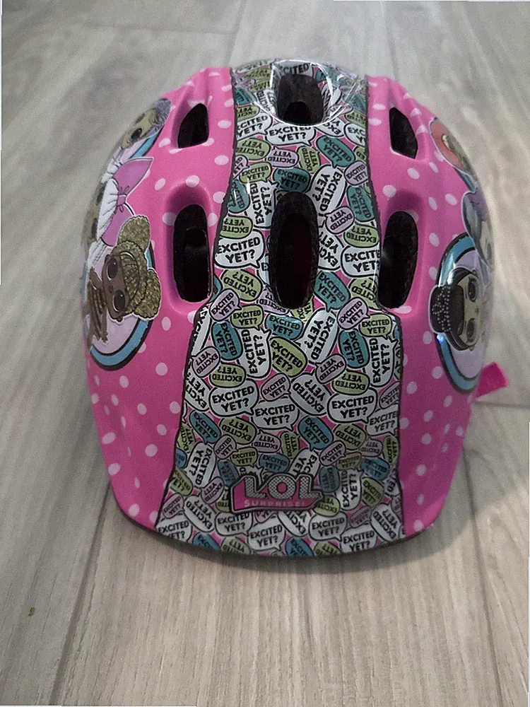 LOL Surprise Bike Bicycle Helmet Girls Kids 5+ Adjustable Fit, Lightweight