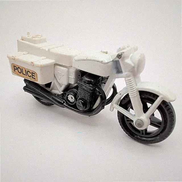 Matchbox No. 33 Police Motorcycle White Touring Bike Lesney England Diecast Toy