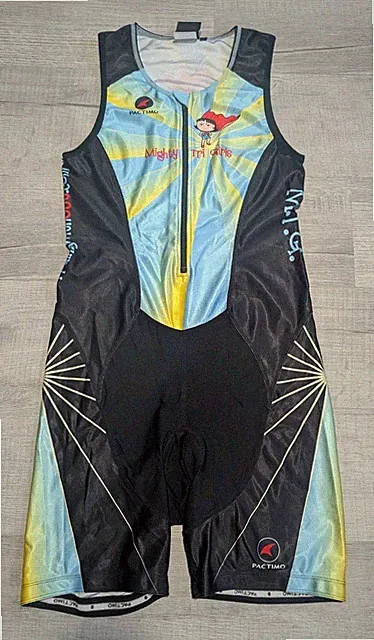 Pactimo Women’s Bib Skin Cycling Suit Triathlon Tri Girls Logo Sz Large