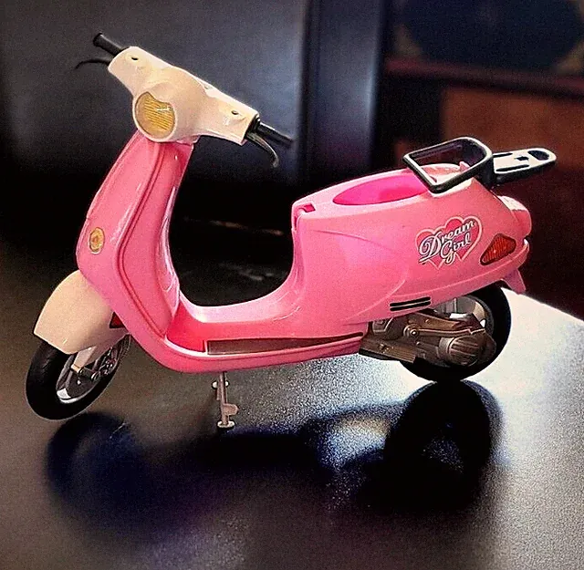 PINK Dream Girl Motorcycle; Accessory/Toy; for 10-12" Fashion Doll; Missing Seat