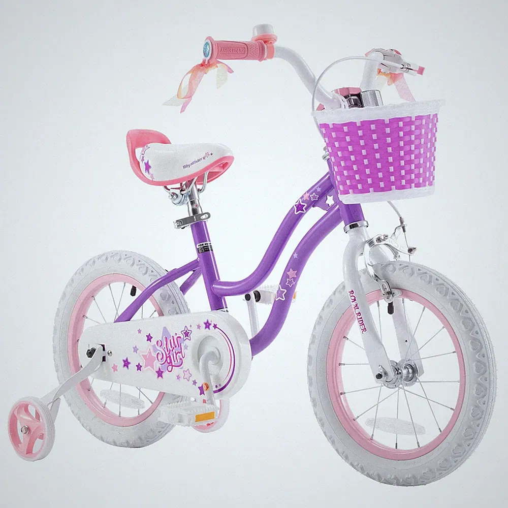 RoyalBaby Stargirl 12 Inch Kids Outdoor Bicycle with Accessory Basket, Bell.