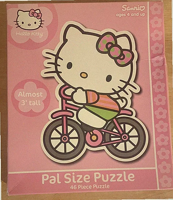 Sanrio Hello Kitty Pal Size 46 Piece Puzzle Bike Bicycle Almost 3’ Tall