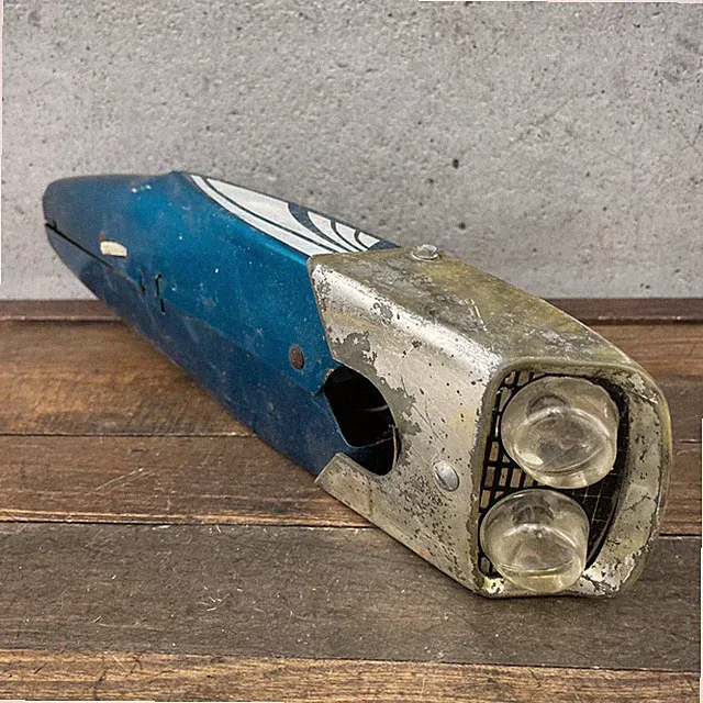 Vintage Headlight Tank Girls Cruiser Teal Blue Bicycle LIght Super Deluxe Flyer