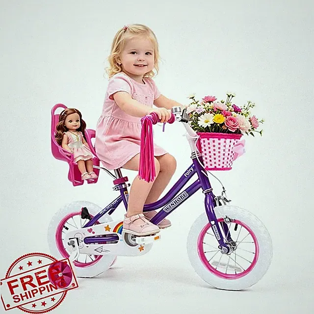 WinHope Girls Bike, 12 14 16 18 20 Inch Kids Bike for 2-12 Years Old, Childre...