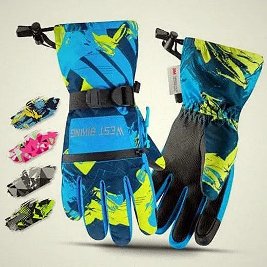Winter Gloves for Boys and Girls, 3M Thinsulate Kids Large（10-12 Years） Blue