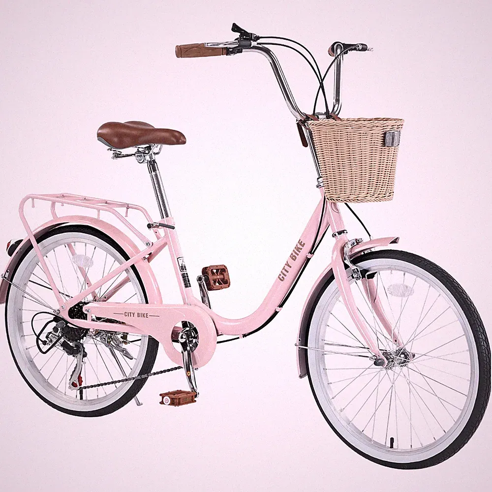 ZUKKA 22 Inch Cruiser Bike for Women Ladies Bike 7 Speed, Adjustable Seat,Pink