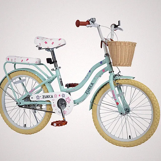 ZUKKA Kids Bike 20 Inch Girls Bike with Basket 7 Speed Cruiser Bike ,Green
